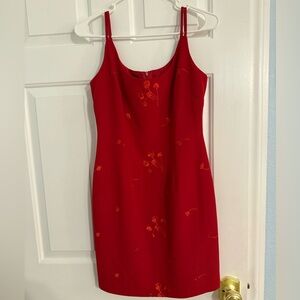 Laundry By Shelli Segal Red Floral Mini Cocktail Dress